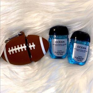 Get Ready for The Superbowl! Football Sanitizer Holder & Sanitizers Can switch